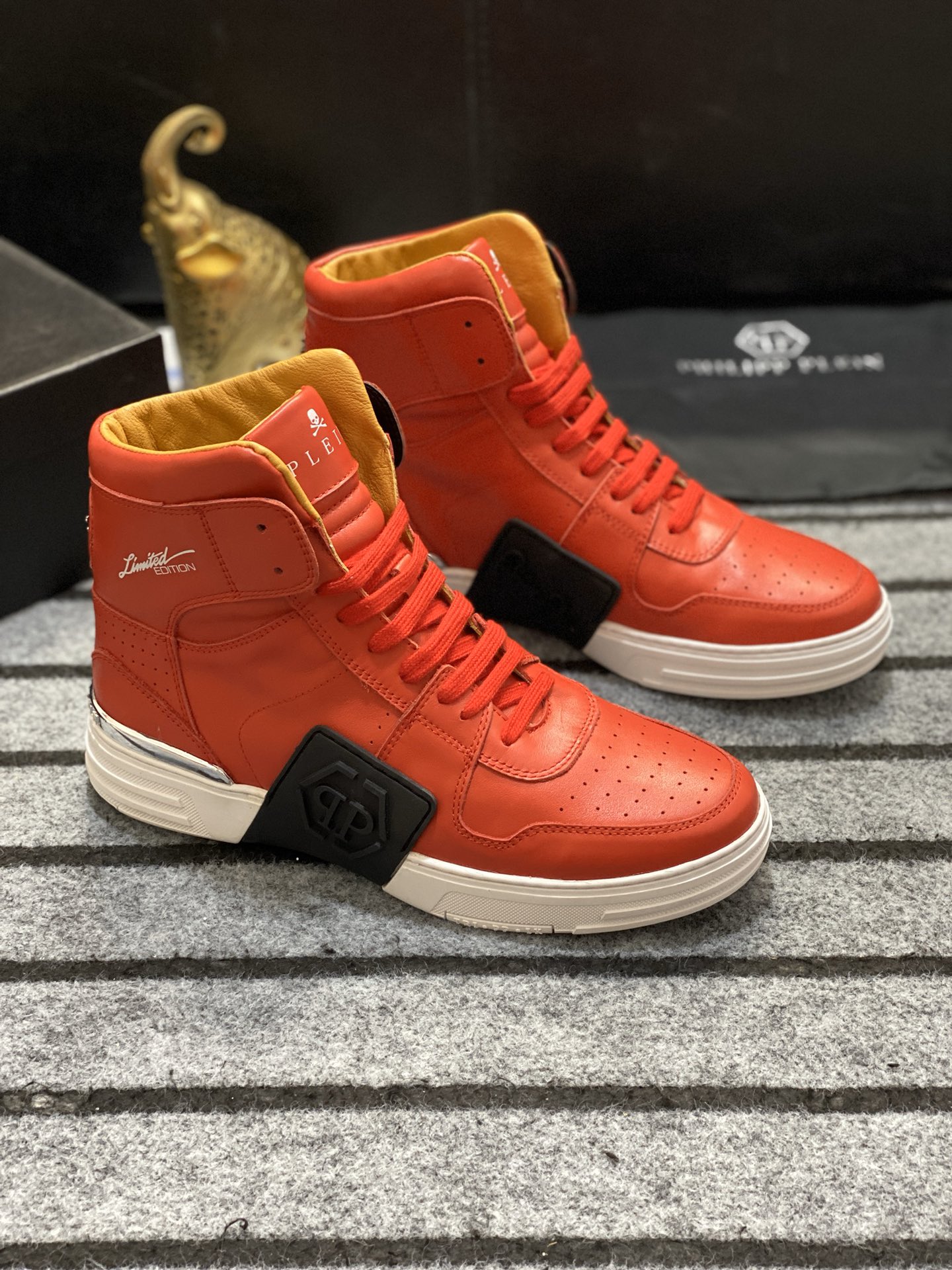 Philipp Plein #55462 Männer modische High Tops Schuhe